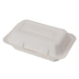 9”x6”x3” Compostable Sugarcane Clamshell