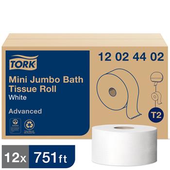 Tork T2 Advanced Mini Jumbo Bath Tissue